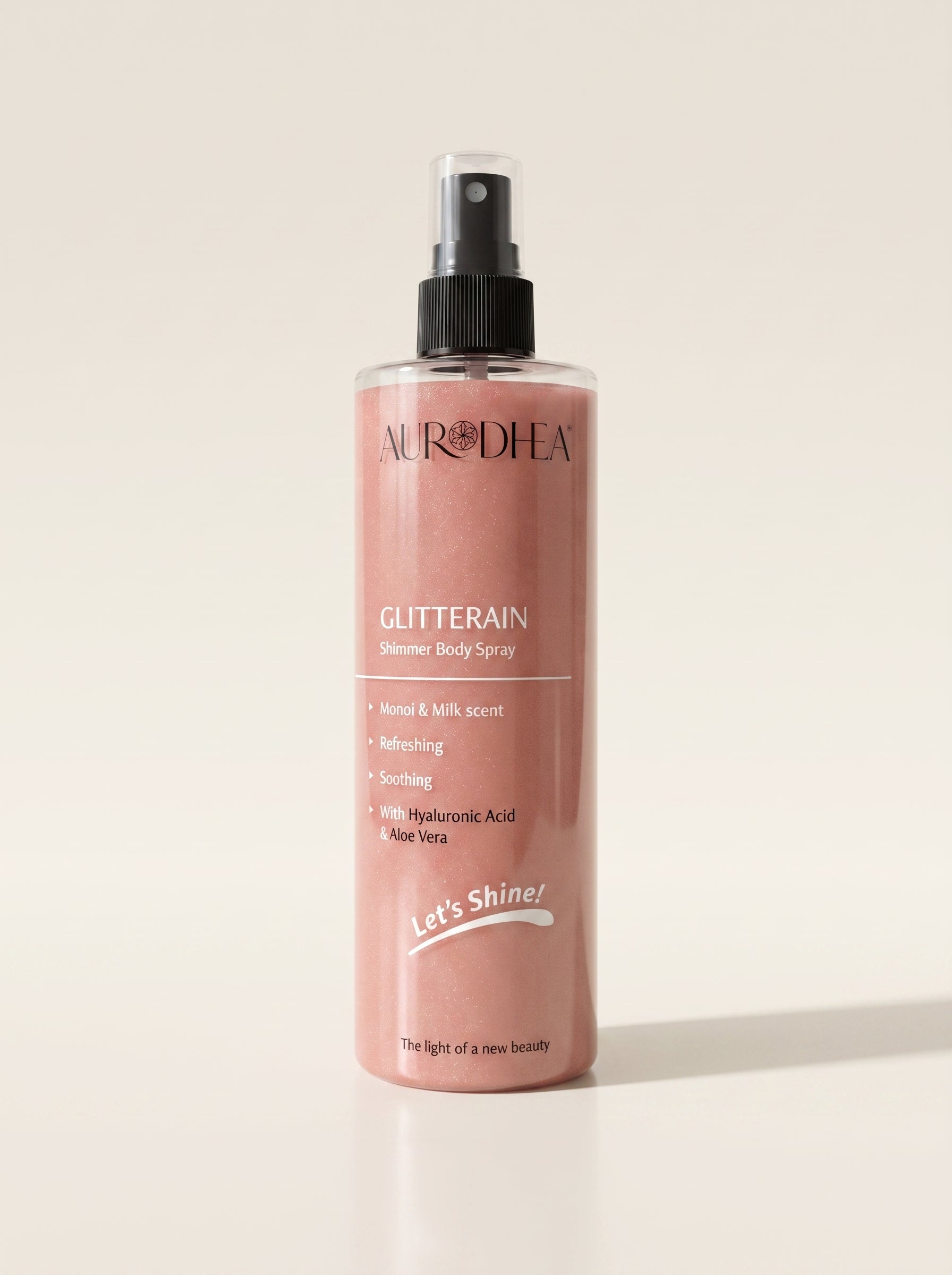 AURODHEA GLITTERAIN – Golden Shimmer Body Spray (Mit dem Duft nach Monoi & Milch) - 150 ml