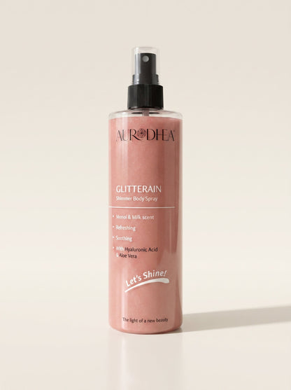 AURODHEA GLITTERAIN – Golden Shimmer Body Spray (Mit dem Duft nach Monoi & Milch) - 150 ml